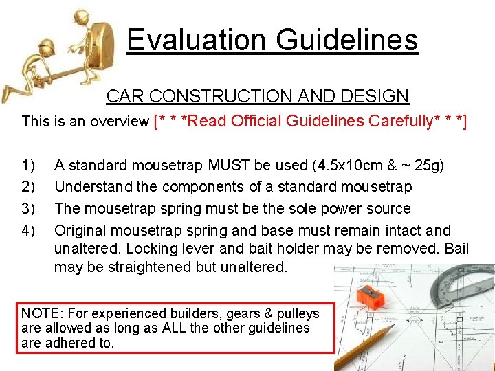 Evaluation Guidelines CAR CONSTRUCTION AND DESIGN This is an overview [* * *Read Official