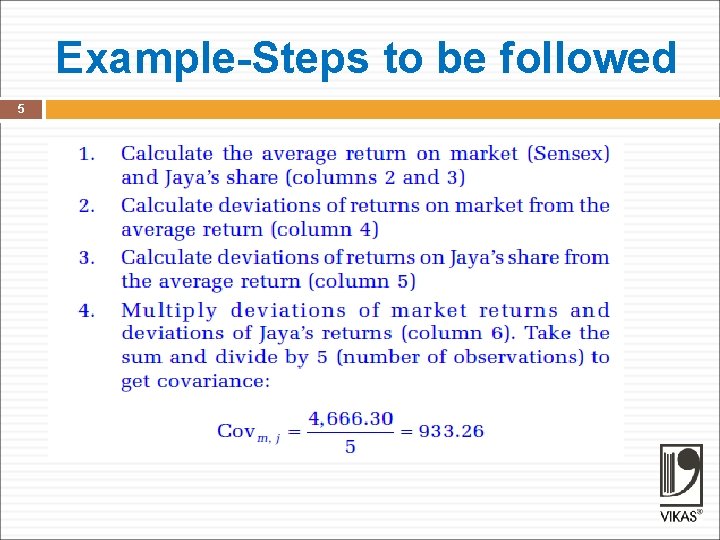 Example-Steps to be followed 5 