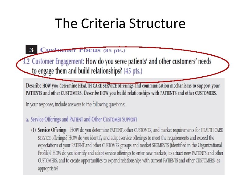 The Criteria Structure 