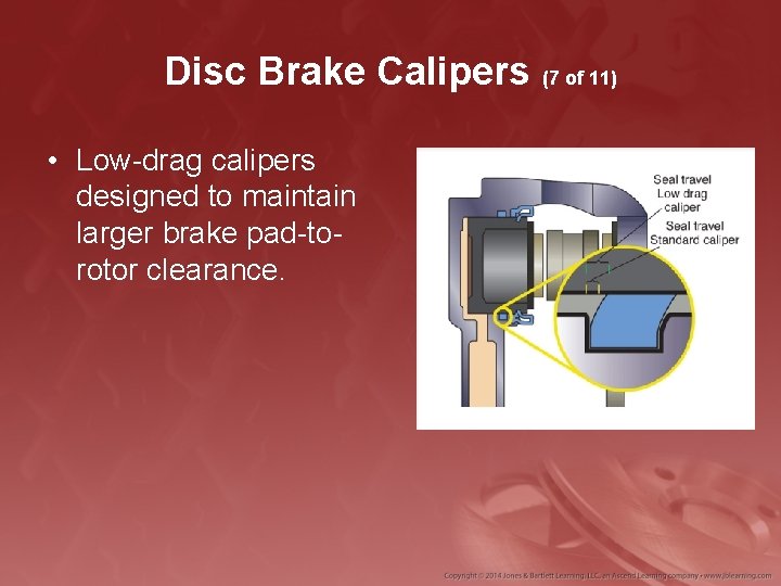 Disc Brake Calipers (7 of 11) • Low-drag calipers designed to maintain larger brake