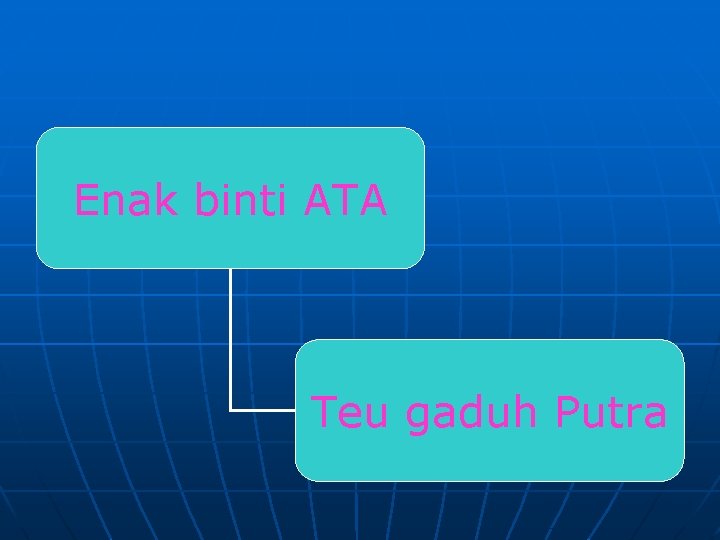 Enak binti ATA Teu gaduh Putra 