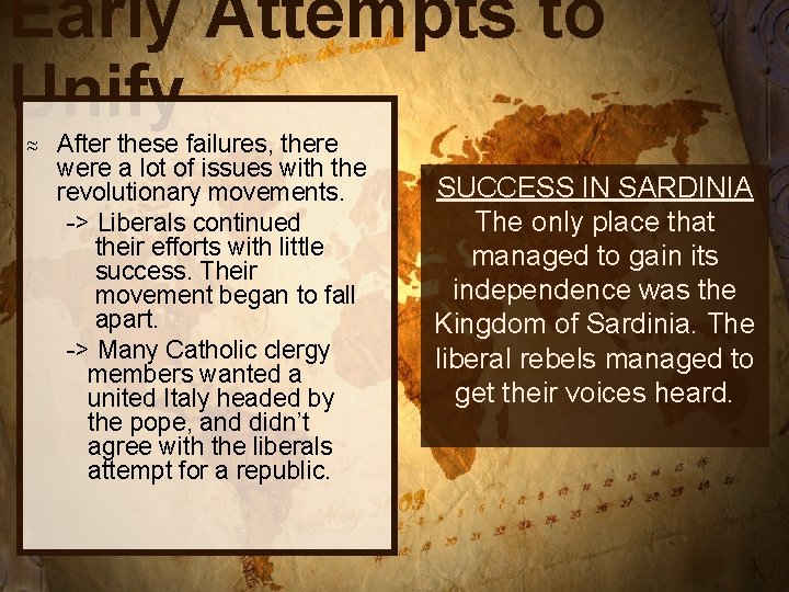 Early Attempts to Unify ≈ After these failures, there were a lot of issues