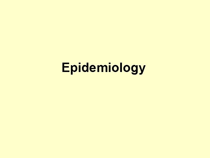 Epidemiology 