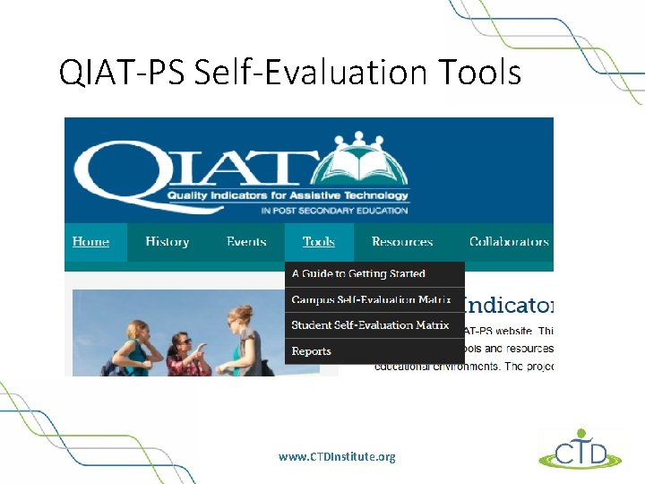 QIAT-PS Self-Evaluation Tools www. CTDInstitute. org 