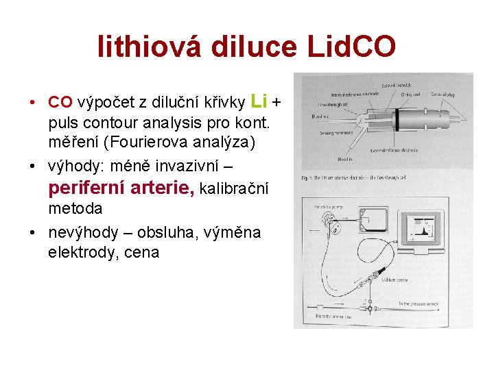 lithiová diluce Lid. CO • CO výpočet z diluční křivky Li + puls contour