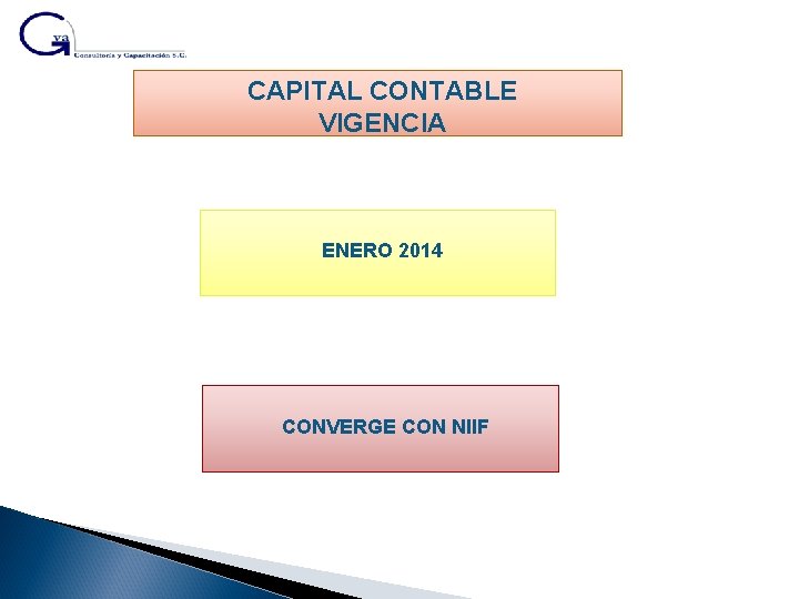 CAPITAL CONTABLE VIGENCIA ENERO 2014 CONVERGE CON NIIF 