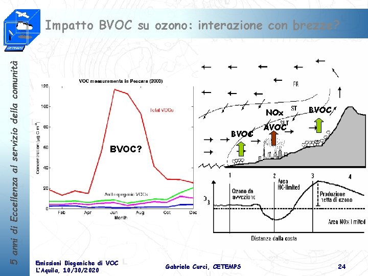 5 anni di Eccellenza al servizio della comunità Impatto BVOC su ozono: interazione con