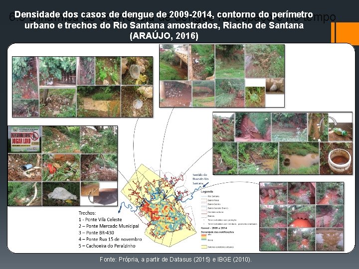 Densidade dos casos de dengue de 2009 -2014, contorno do perímetro 6. 5 Dinâmica