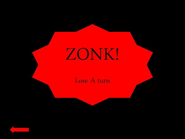 ZONK! Lose A turn 