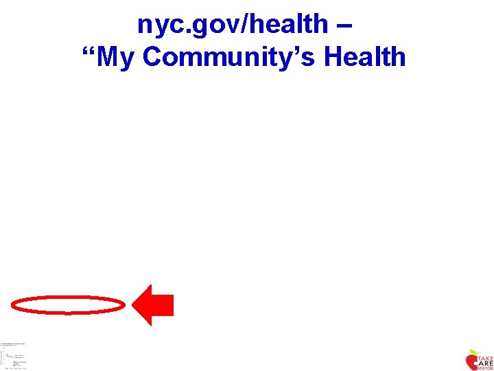 nyc. gov/health – “My Community’s Health 