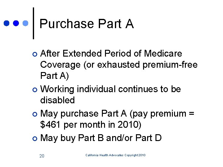 Purchase Part A After Extended Period of Medicare Coverage (or exhausted premium-free Part A)