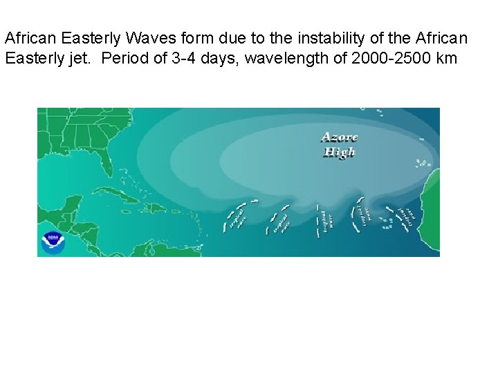 African Easterly Waves form due to the instability of the African Easterly jet. Period