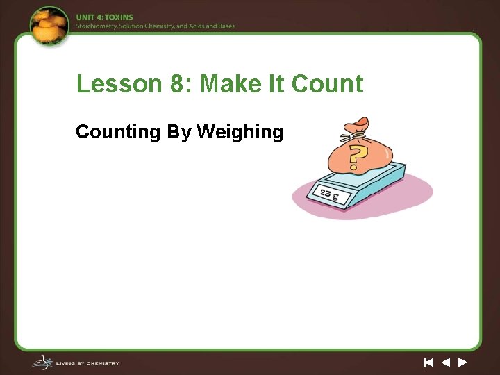 Lesson 8: Make It Counting By Weighing 