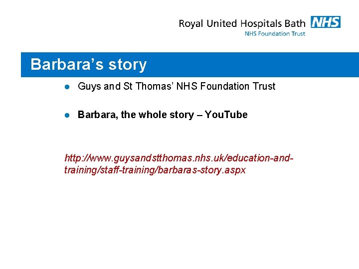 Barbara’s story l Guys and St Thomas’ NHS Foundation Trust l Barbara, the whole