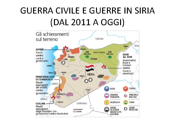 GUERRA CIVILE E GUERRE IN SIRIA (DAL 2011 A OGGI) 