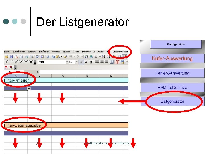 Der Listgenerator 34 statistik-tool excel-tool dervhs-Vaterstetten(c) 