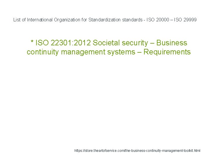 List of International Organization for Standardization standards - ISO 20000 – ISO 29999 1