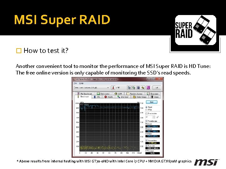 MSI Super RAID � How to test it? Another convenient tool to monitor the