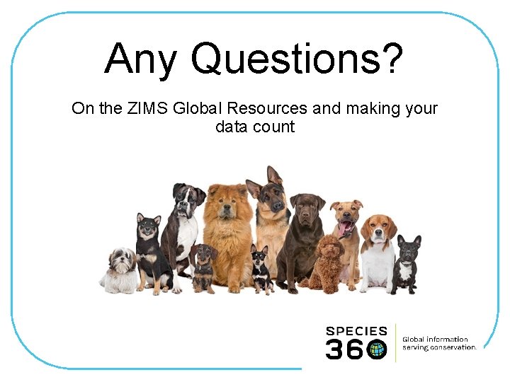 Any Questions? On the ZIMS Global Resources and making your data count 