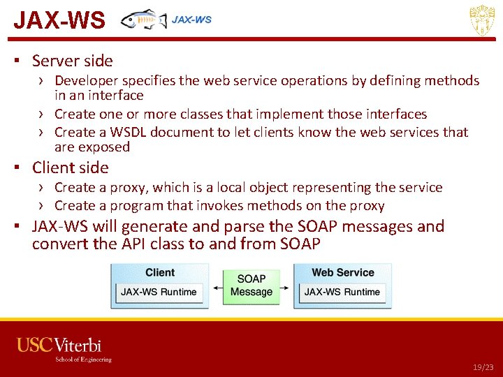 JAX-WS ▪ Server side › Developer specifies the web service operations by defining methods