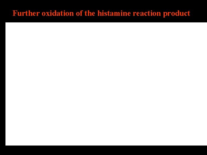 Further oxidation of the histamine reaction product 