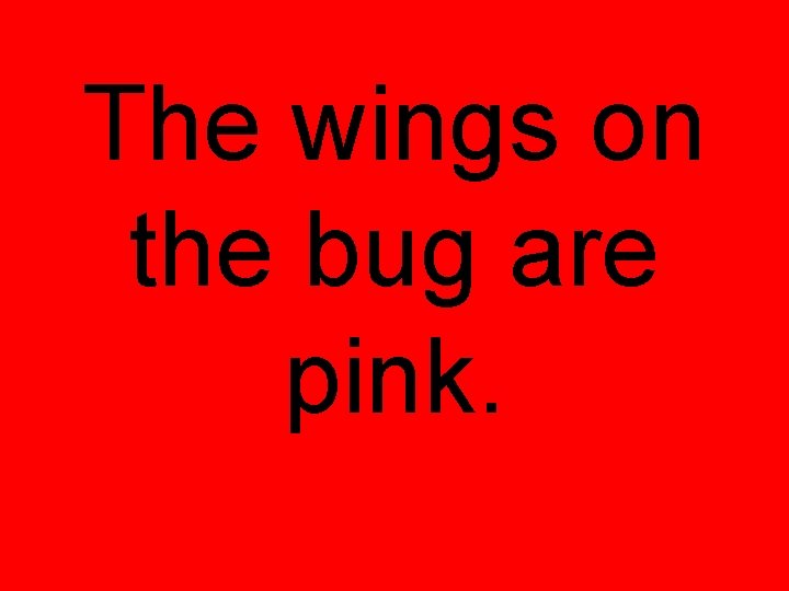 The wings on the bug are pink. 