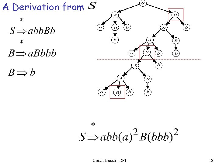 A Derivation from Costas Busch - RPI 18 