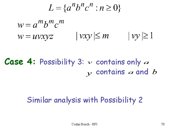 Case 4: Possibility 3: contains only contains and Similar analysis with Possibility 2 Costas