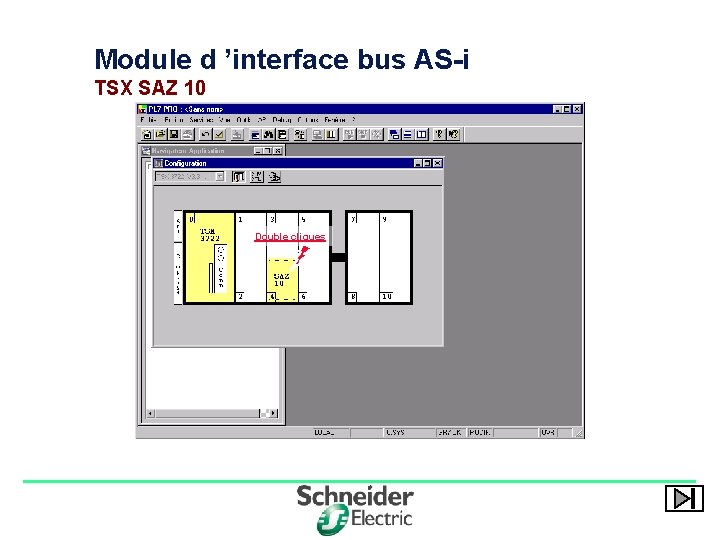 Module d ’interface bus AS-i TSX SAZ 10 Double cliques Division - Name -