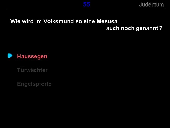 ( B+R-S 13/13 ) 155 Judentum Wie wird im Volksmund so eine Mesusa auch