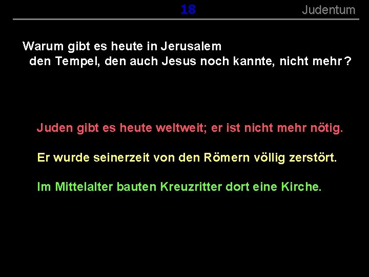 ( B+R-S 13/13 ) 018 Judentum Warum gibt es heute in Jerusalem den Tempel,