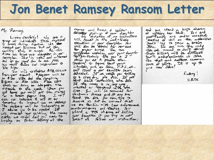 Jon Benet Ramsey Ransom Letter 