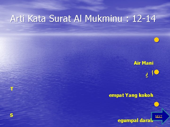 Arti Kata Surat Al Mukminu : 12 14 • Air Mani ﻳ • ﺍ