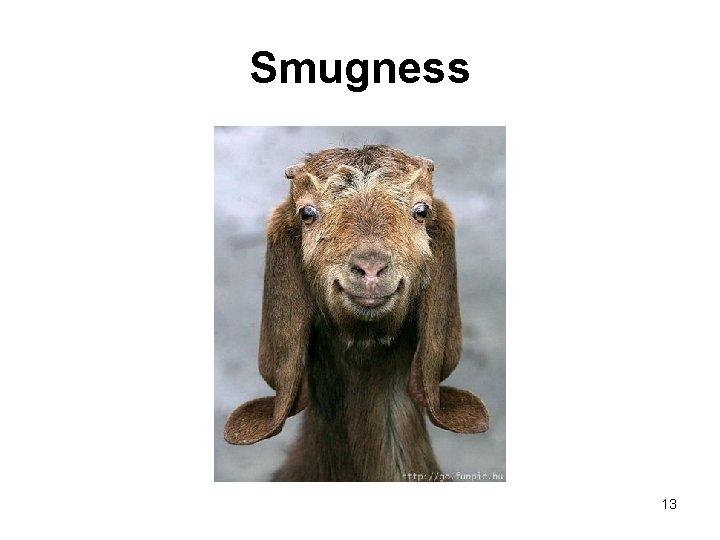Smugness 13 