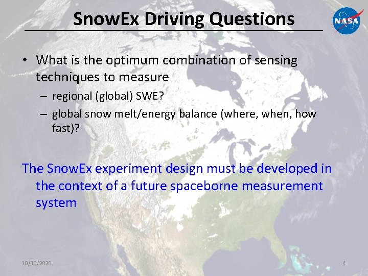 Snow. Ex Driving Questions • What is the optimum combination of sensing techniques to