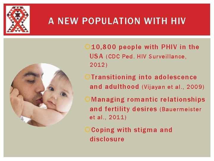 A NEW POPULATION WITH HIV 10, 800 people with PHIV in the USA (CDC