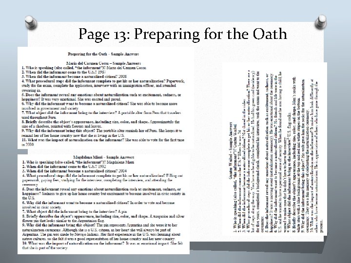 Page 13: Preparing for the Oath 