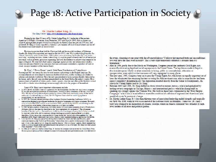 Page 18: Active Participation in Society 