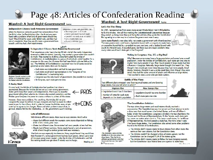 Page 48: Articles of Confederation Reading 