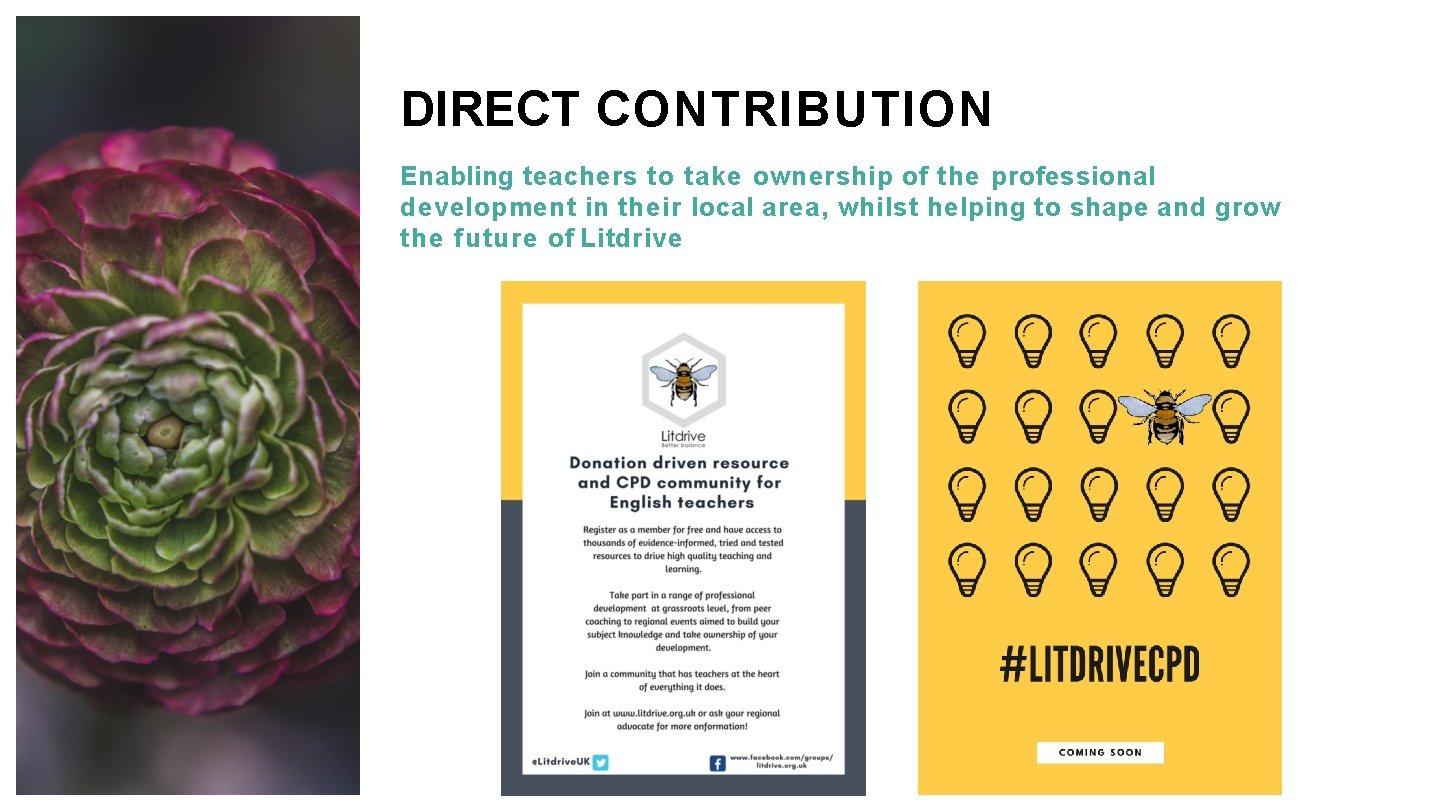 DIRECT CONTRIBUTION Enabling teachers to take ownership of the professional development in their local