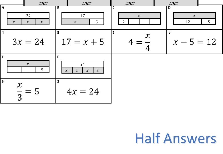  A B C 24 D 17 4 8 1 E 12 4 5