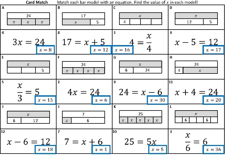  A B C 24 D 17 4 8 1 E F G H