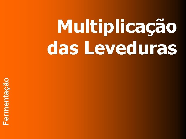 FABRICAÇÃO DO ÁLCOOL INTRODUÇÃO Fermentação Multiplicação das Leveduras 