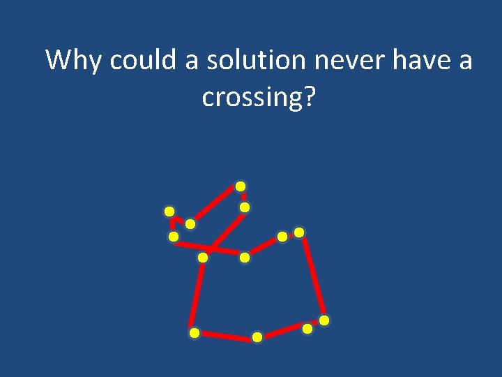 Why could a solution never have a crossing? 