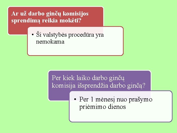 Ar už darbo ginčų komisijos sprendimą reikia mokėti? • Ši valstybės procedūra yra nemokama