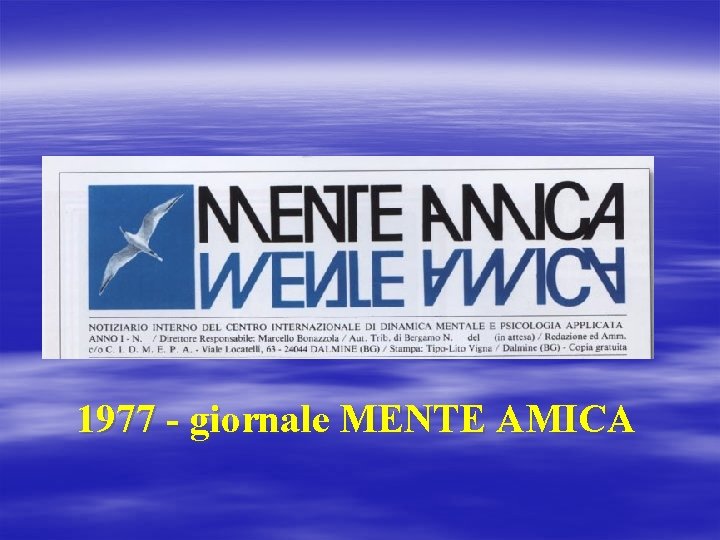 1977 - giornale MENTE AMICA 