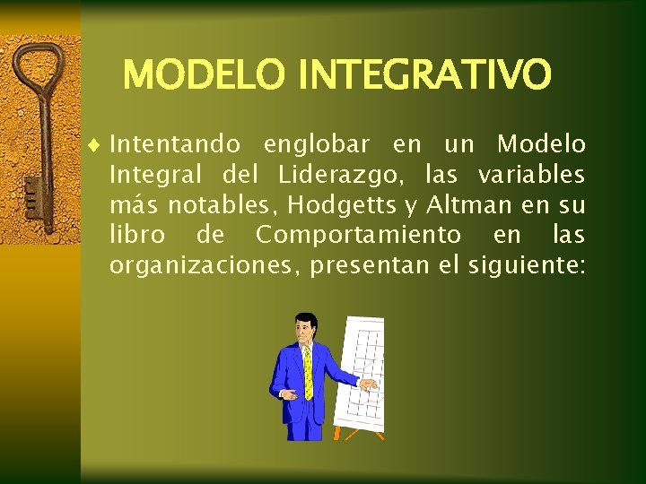MODELO INTEGRATIVO ¨ Intentando englobar en un Modelo Integral del Liderazgo, las variables más MODELO INTEGRATIVO ¨ Intentando englobar en un Modelo Integral del Liderazgo, las variables más