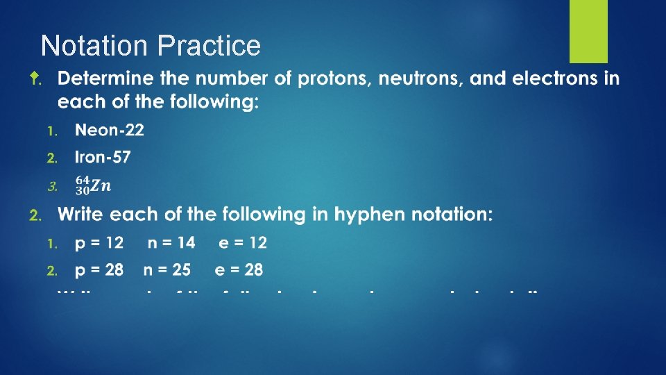 Notation Practice 
