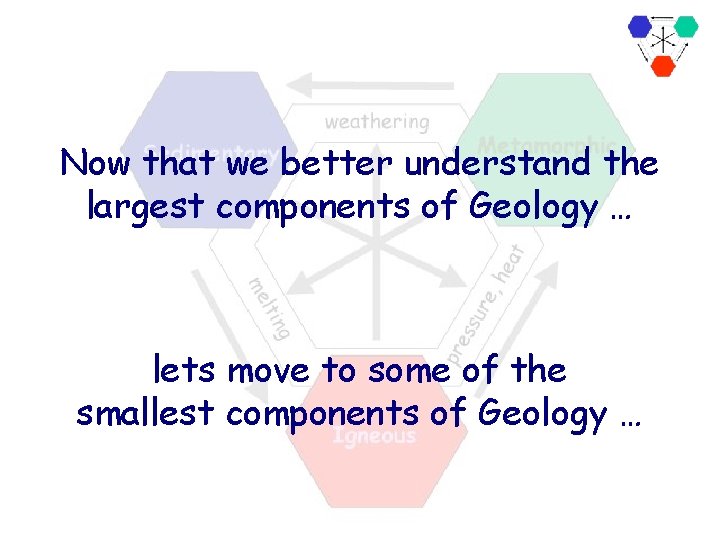 Now that we better understand the largest components of Geology … lets move to