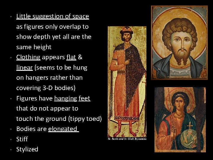  • • • Little suggestion of space as figures only overlap to show